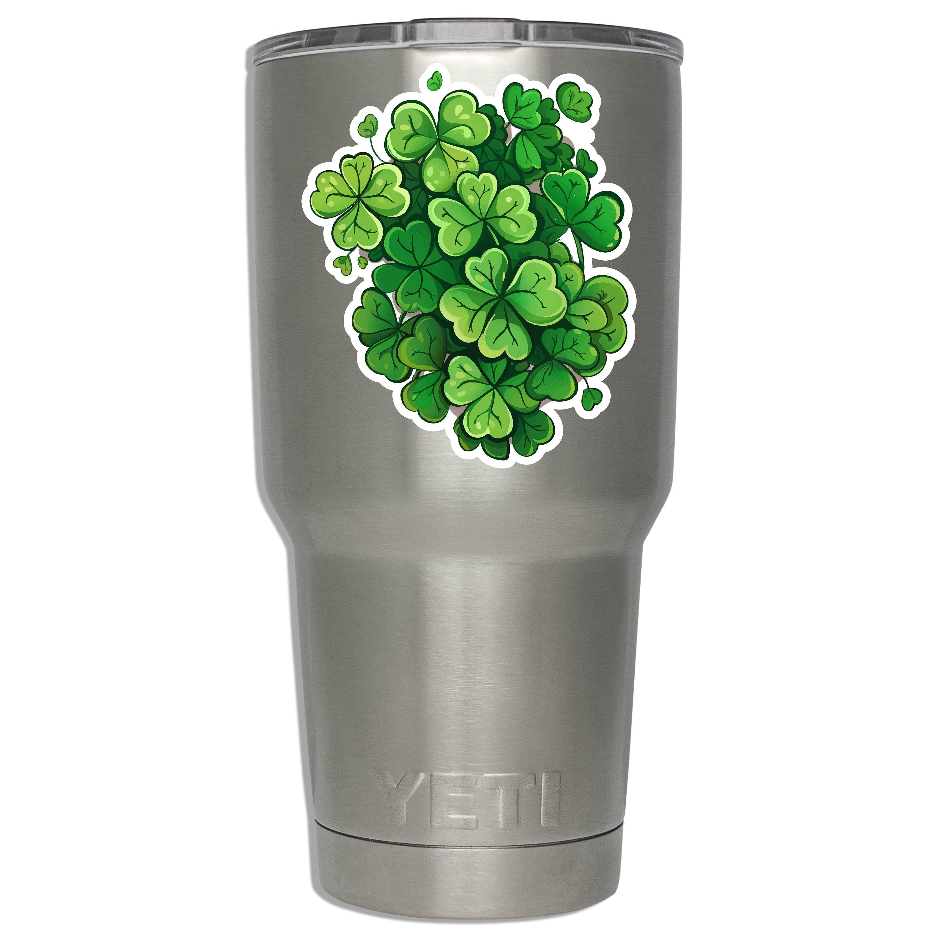 Patch of Irish Pride Sticker Irish Flag Clover Shamrock Decal St Patricks Day Laptop Water Bottle Travel Gift Green Ireland Vinyl