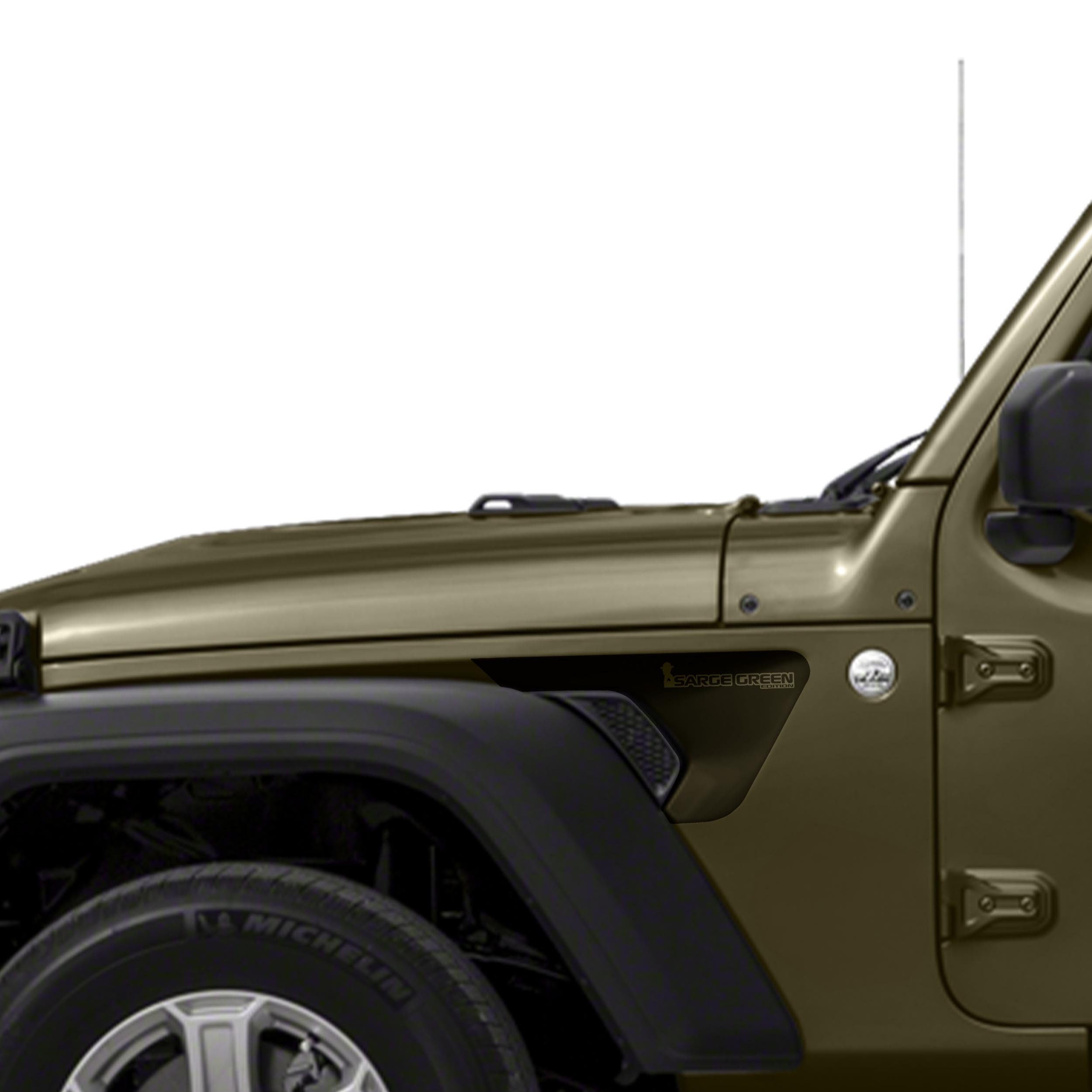 Sarge Green Edition Fender Vent Vinyl Decal - Fits Jeep Wrangler JL/Jeep Gladiator JT 2018+