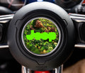 Saint Patrick's Day Leprechaun Clover Field Steering Wheel Decal Overlay Accessory for Jeep Vehicles