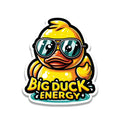 Big Duck Energy Vinyl Sticker | Funny Rubber Ducky Aviator Decal for Laptop, Water Bottle, Car, Suitcase, Luggage Tag | Travel Humor Gift