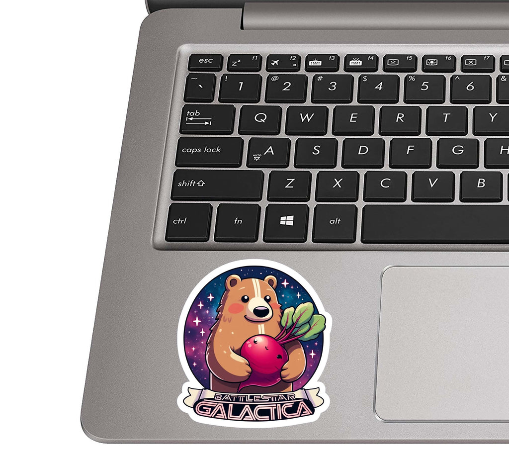 Bears Beats Battlestar Vinyl Sticker | Funny Dwight and Jim Quote Decal for Laptop, Water Bottle, Journal, Car | The Office Fan Gift