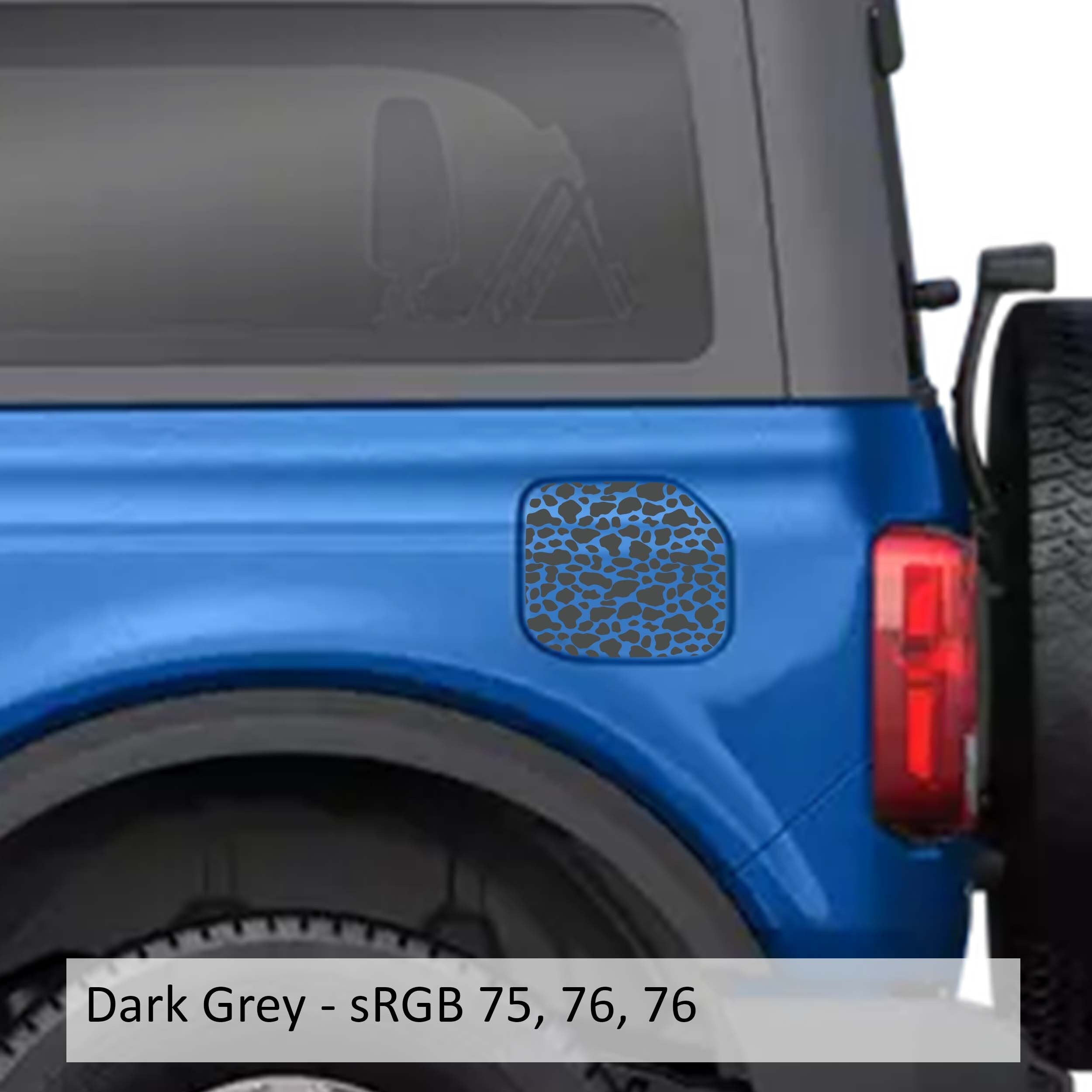 Cow Print Fuel Door Vinyl Decal Overlay Fits Ford Bronco 2021+