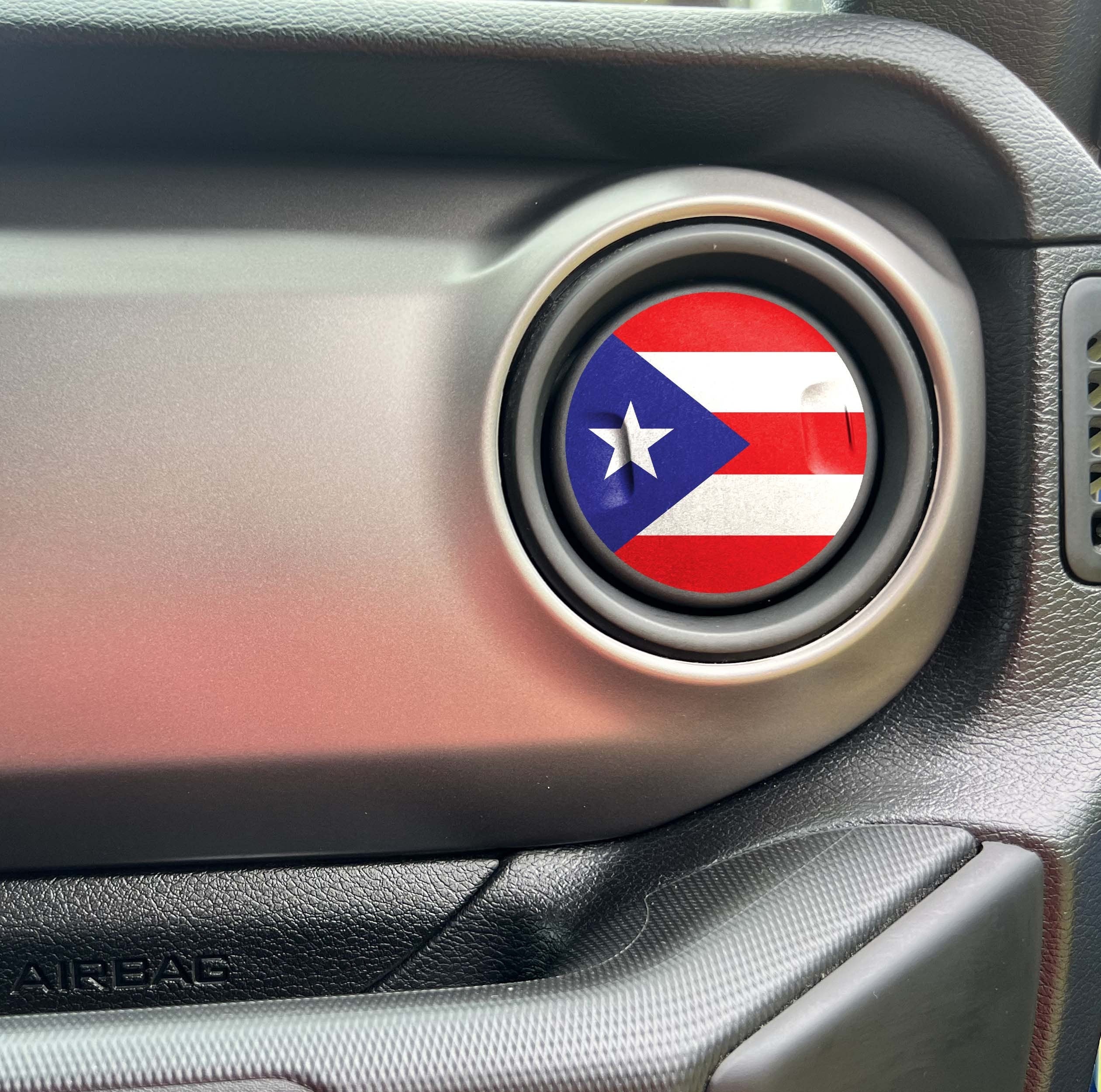 Puerto Rico Flag Air Vent Overlays • Heater AC Vent Decals Fits Jeep Wrangler 2011-2024/Fits Jeep Gladiator 2019-2024