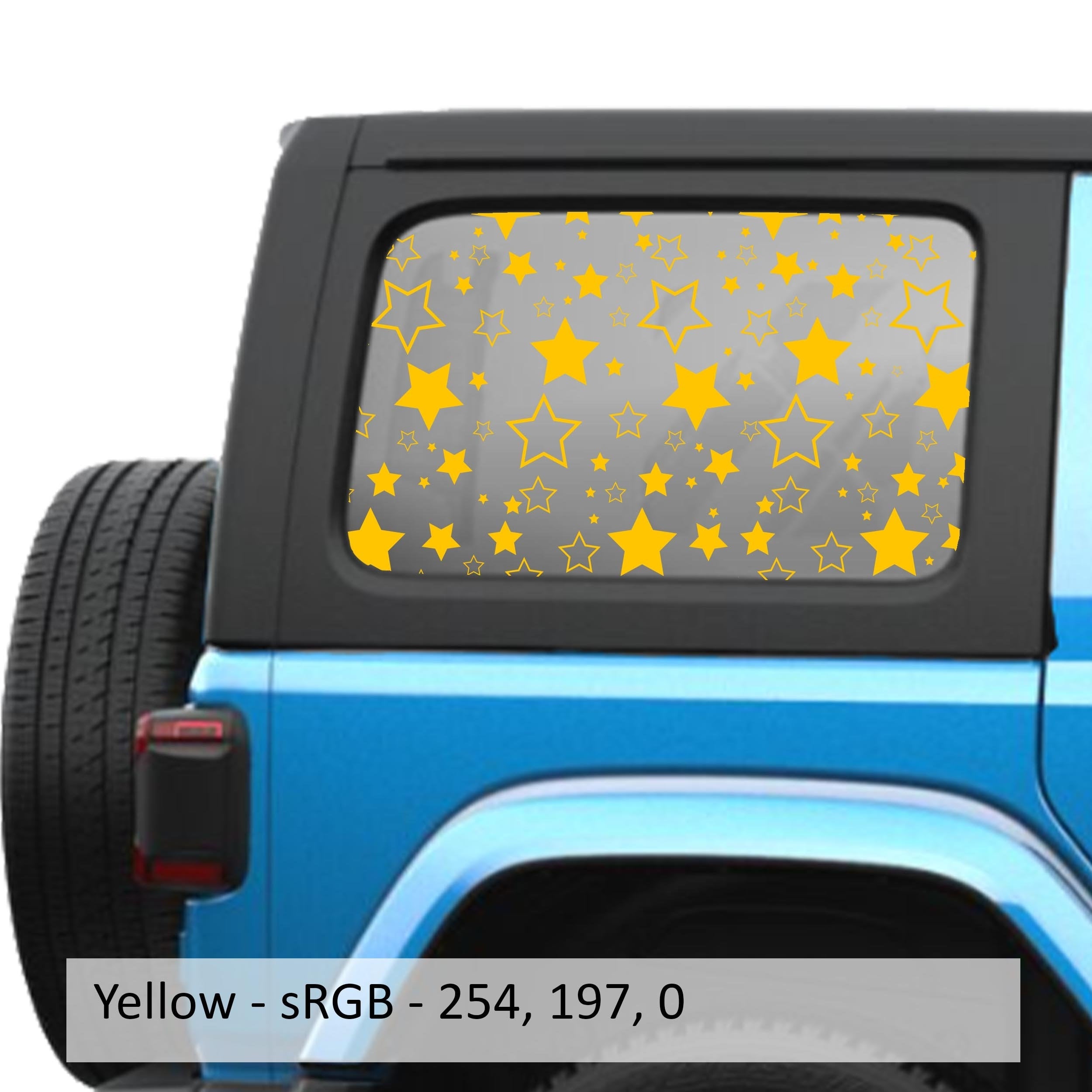 Starfield Star Pattern JLU Hardtop Window Decal Set - Fits Jeep Wrangler JLU 2018+