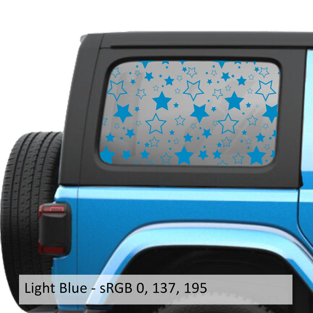 Starfield Star Pattern JLU Hardtop Window Decal Set - Fits Jeep Wrangler JLU 2018+