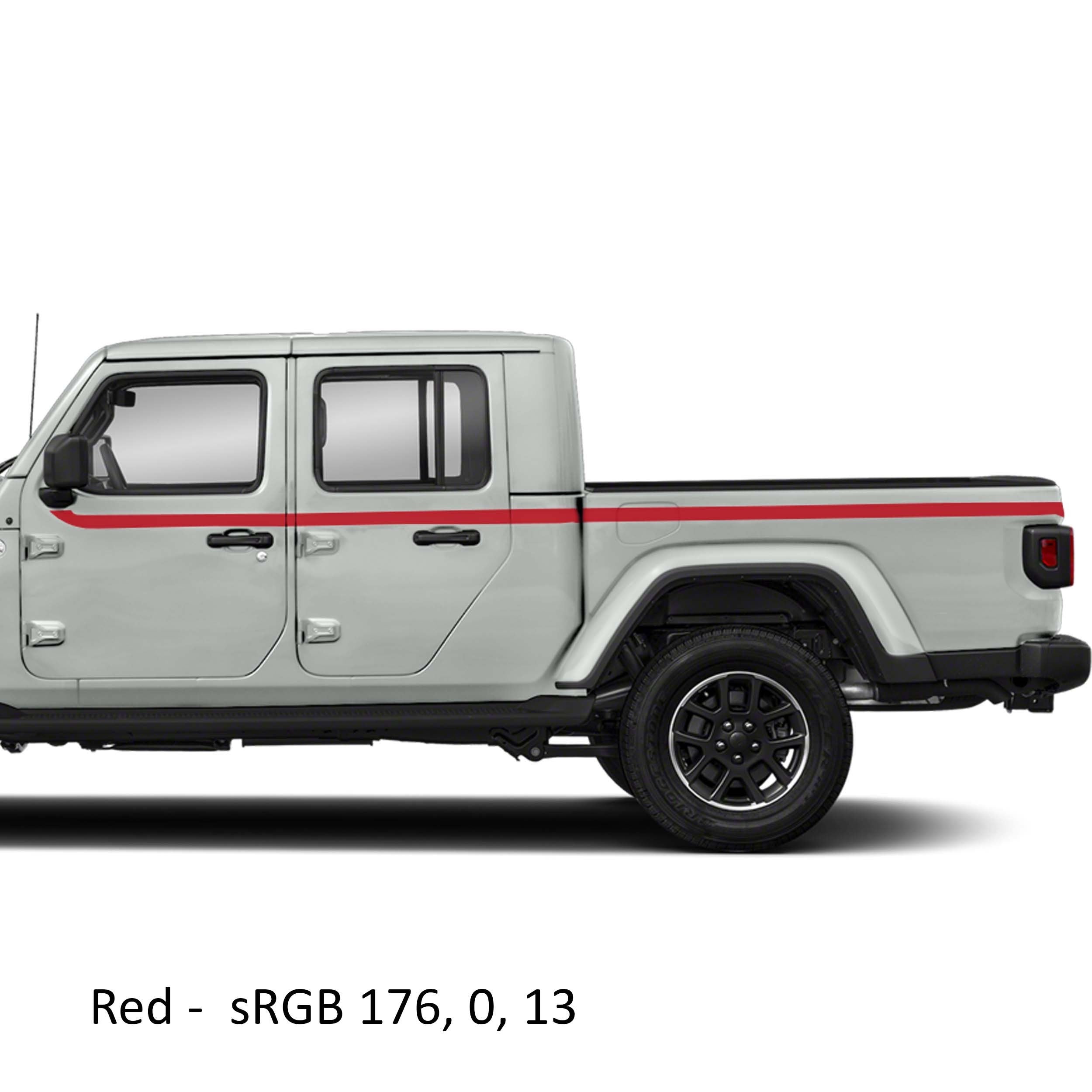 Upper Body Stripe Vinyl Decal Kit - Fits Jeep Gladiator JT 2020-current models