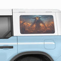 Halloween Spooky Scarecrow Perforated Rear Quarter Window Decals - Fits 2021+ 4-Door Ford Bronco