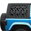 Heart Pattern Hardtop Window Decal Set Romantic Graphic for Jeep Wrangler JLU 2018 to Current Durable Custom Design
