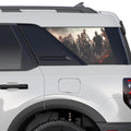 Zombie Horde Rear Side Perforated Vinyl See Thru Window Decals for 2021+ Ford Bronco Sport