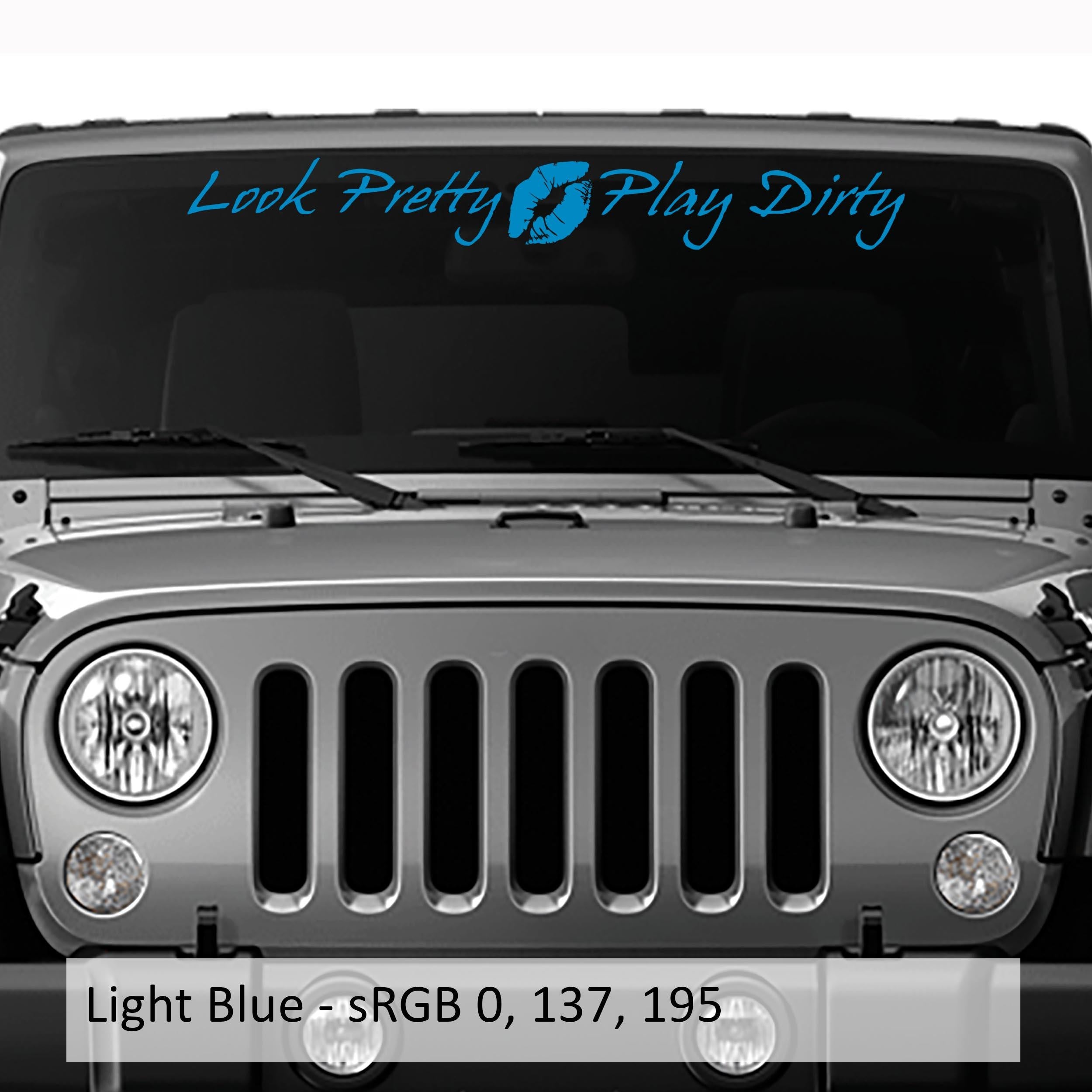 Look Pretty, Play Dirty with Lips Windshield Vinyl Decal