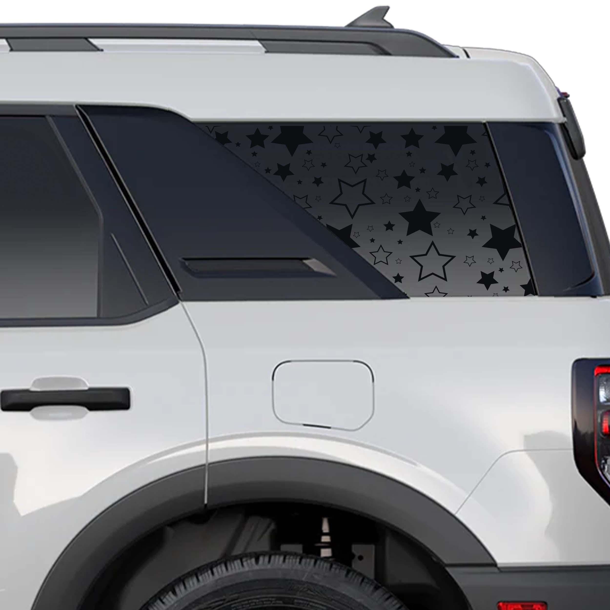 Starfield Pattern Rear Quarter Window Decals Fits 2021+ Bronco Sport