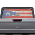Puerto Rico Flag Perforated Rear Window Decal – Fits Jeep Gladiator 2020–Current