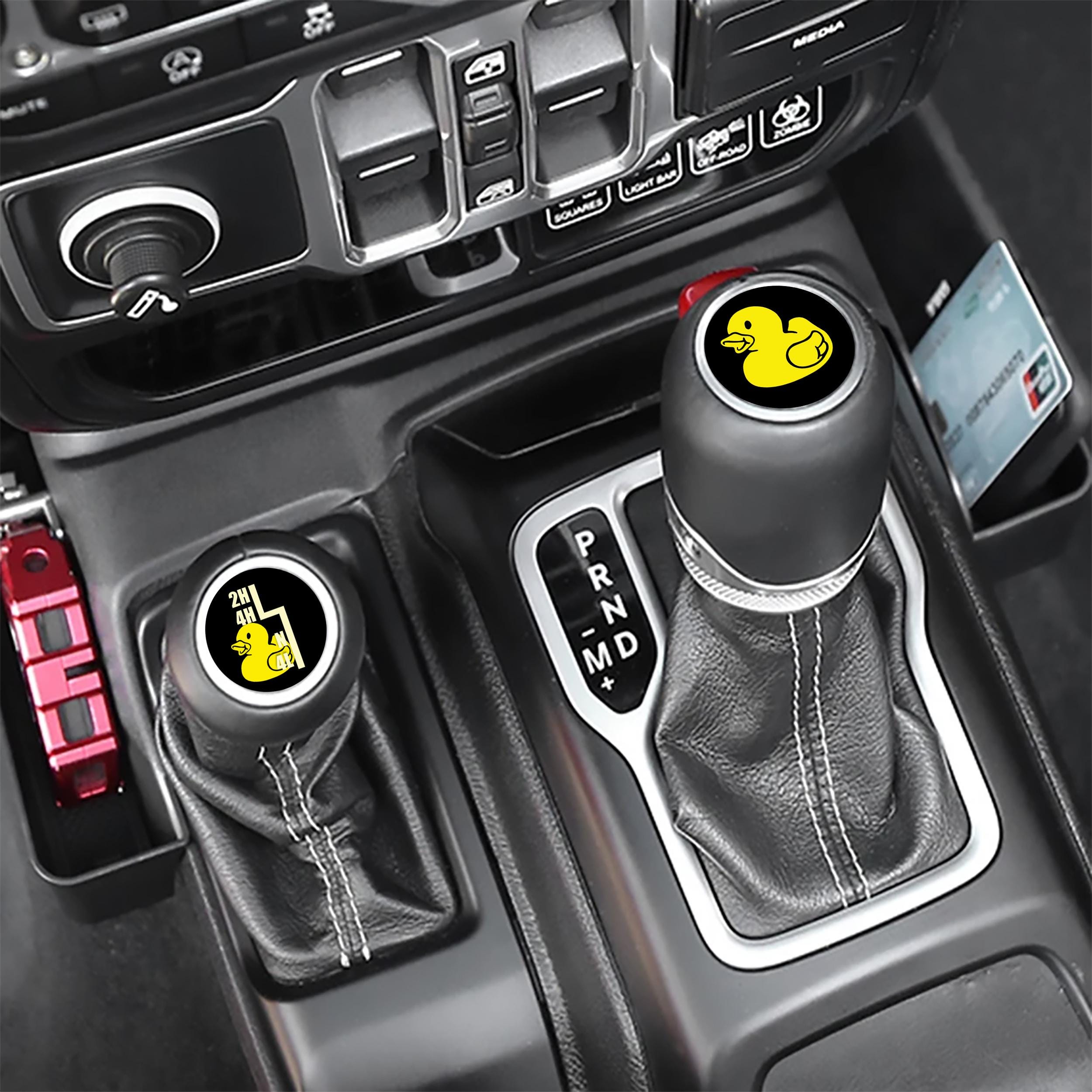 Rubber Ducky Gear 4x4 Shifter Vinyl Overlay Graphic Fits Jeep Wrangler 2018-2025 Gladiator 2020-2025 Cute Offroad Interior Decal