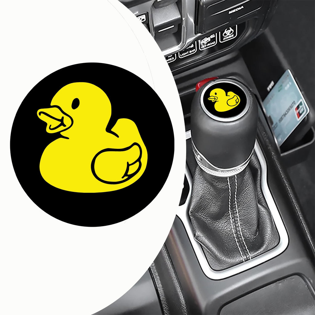 Rubber Ducky Gear 4x4 Shifter Vinyl Overlay Graphic Fits Jeep Wrangler 2018-2025 Gladiator 2020-2025 Cute Offroad Interior Decal