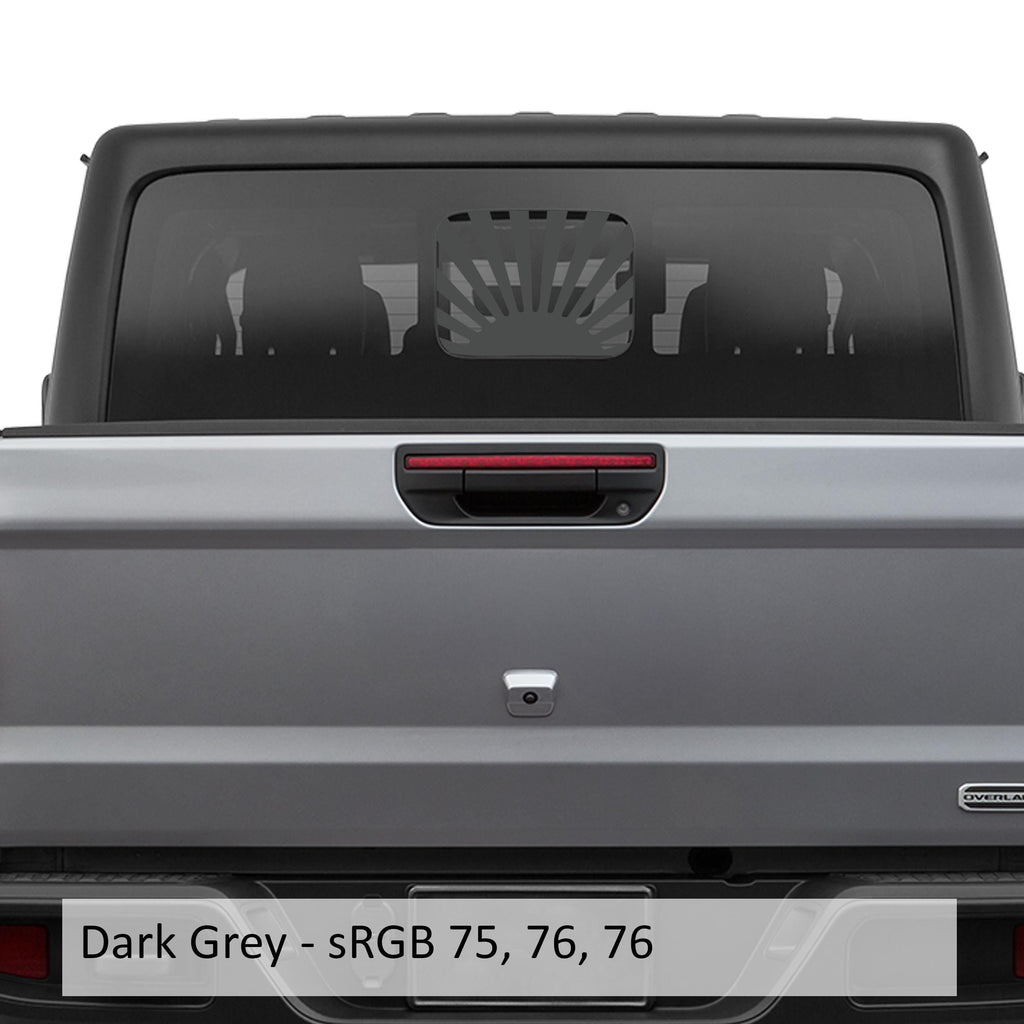 Rising Sun Vinyl Decal Rear Sliding Window Fits Jeep Gladiator 2020+