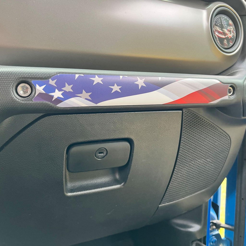 American Flag Passenger Grab Bar Accent Decal Kit For Jeep Gladiator (2020-2023)