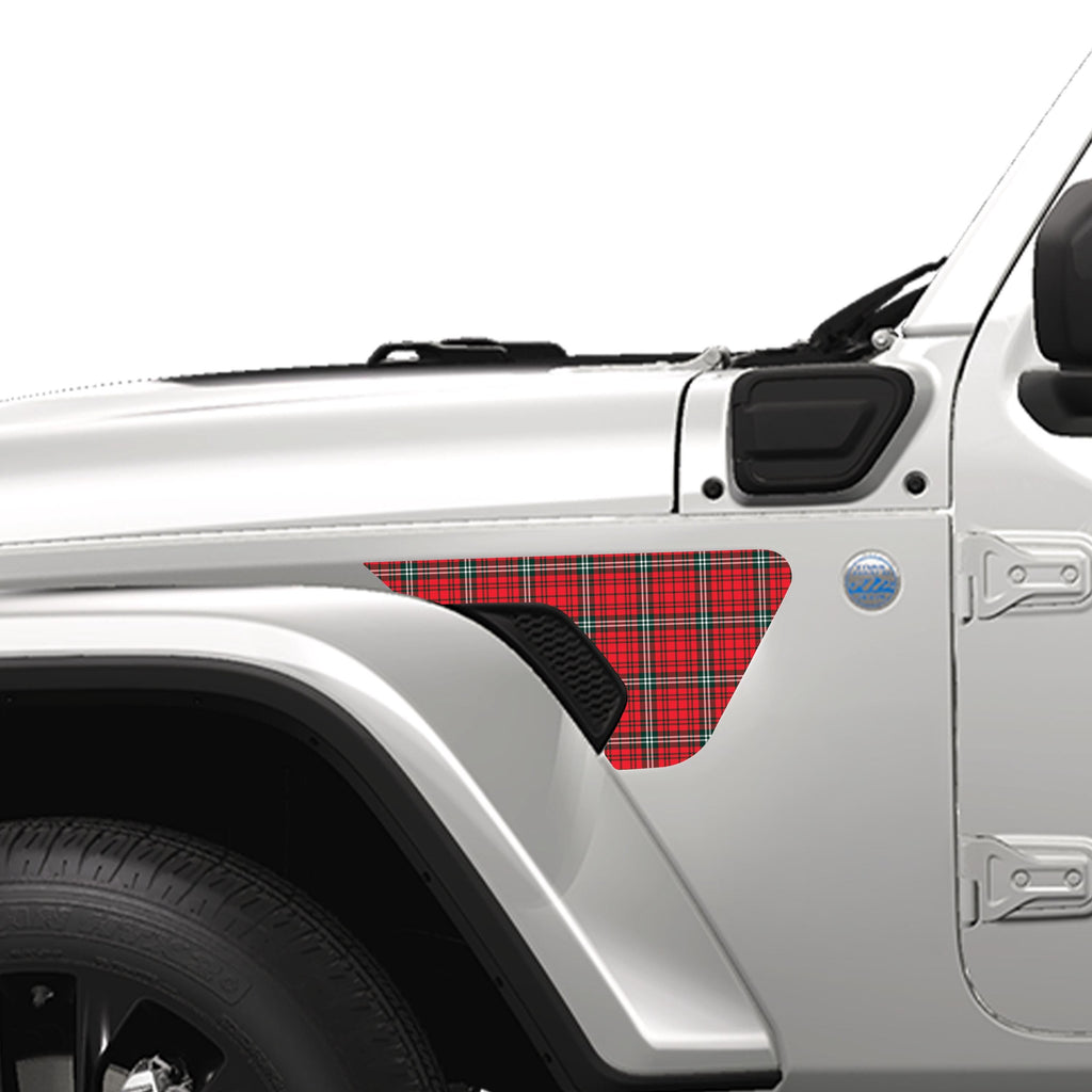 Plaid Pattern Vent Decal Set – Multiple Tartan Styles for Jeep Wrangler JL JLU & Gladiator JT