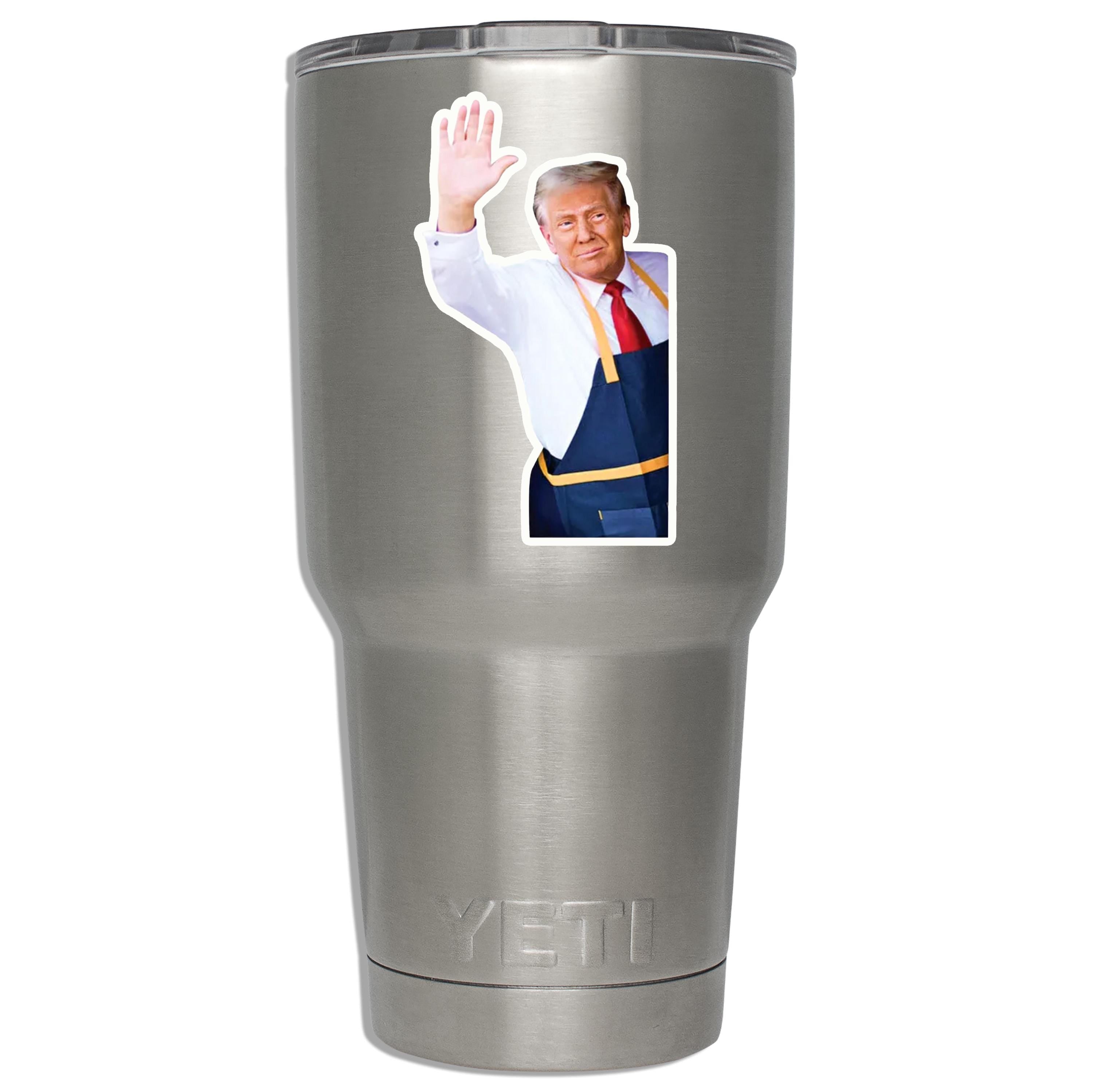 Funny Trump Fry Cook Vinyl Sticker Political Humor Waterproof Decal