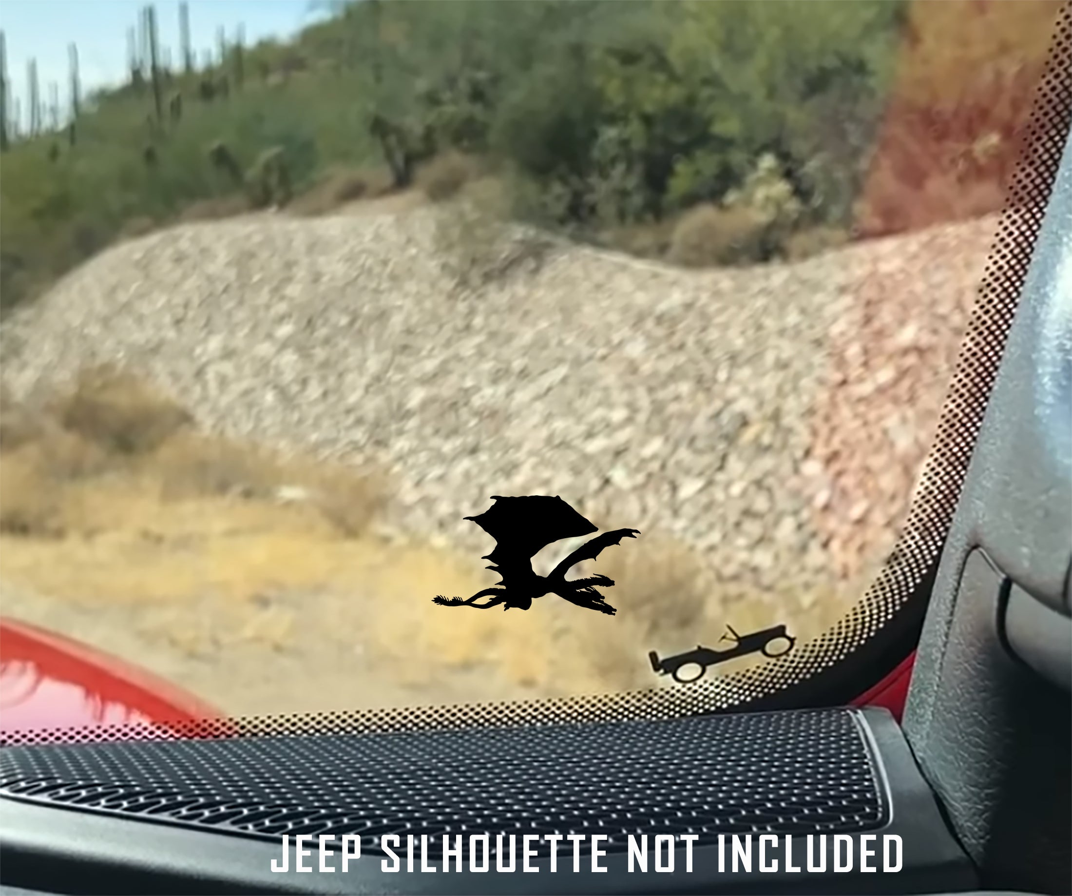 Jeep Windshield Godzilla Easter Egg Companion Vinyl Decal