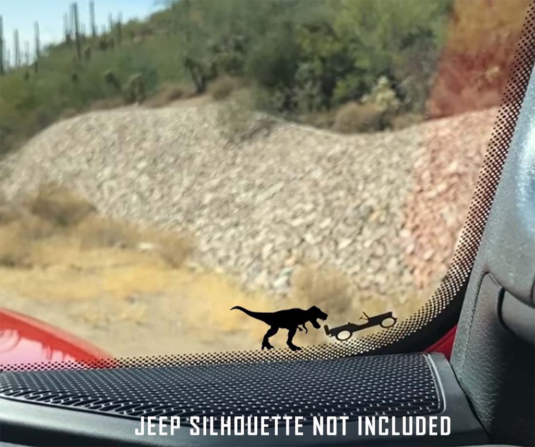 Jeep Windshield T-Rex Easter Egg Companion Vinyl Decal