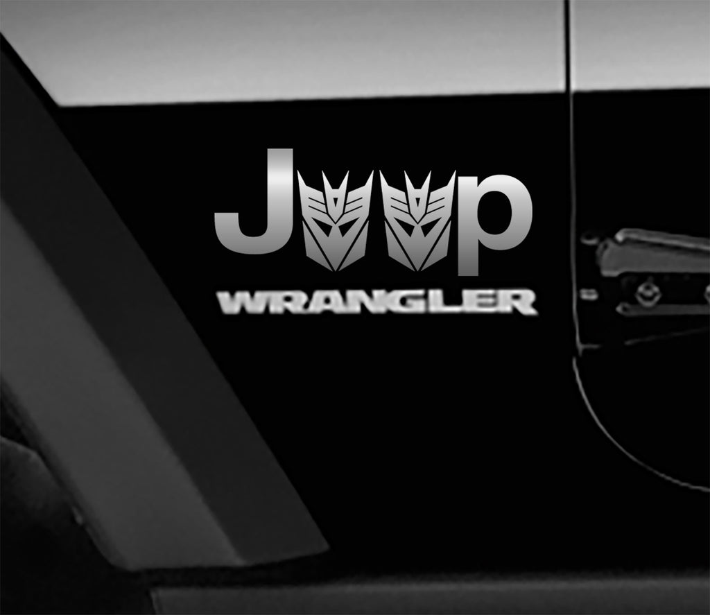 Jeep Wrangler Transformers Decepticon Side Fender Vinyl Decals