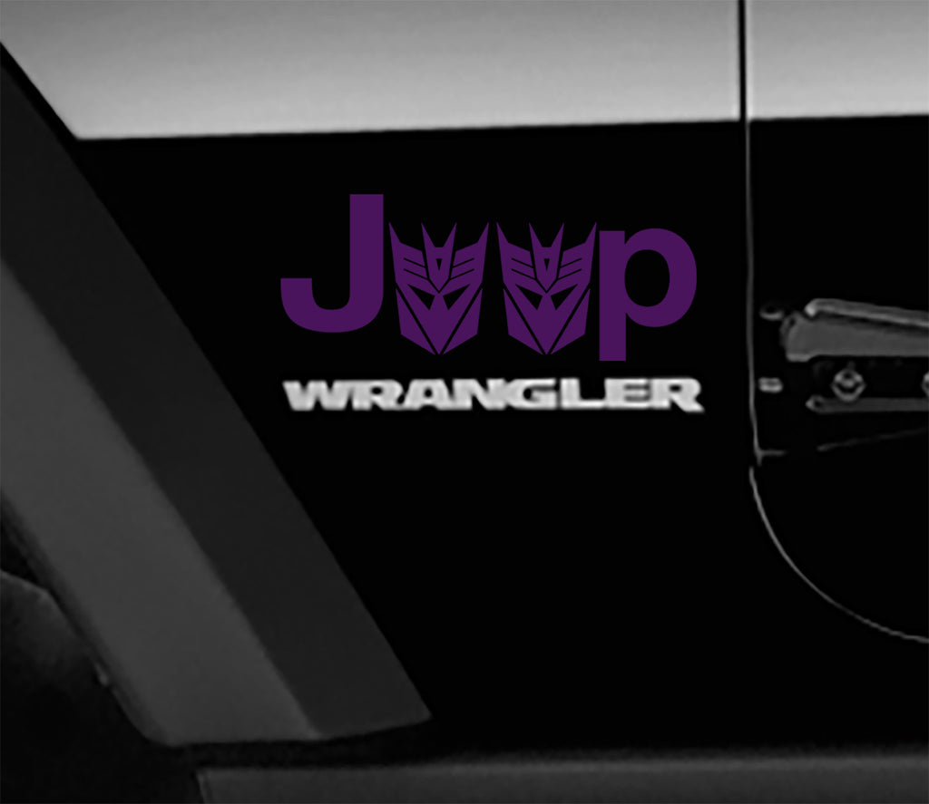Jeep Wrangler Transformers Decepticon Side Fender Vinyl Decals
