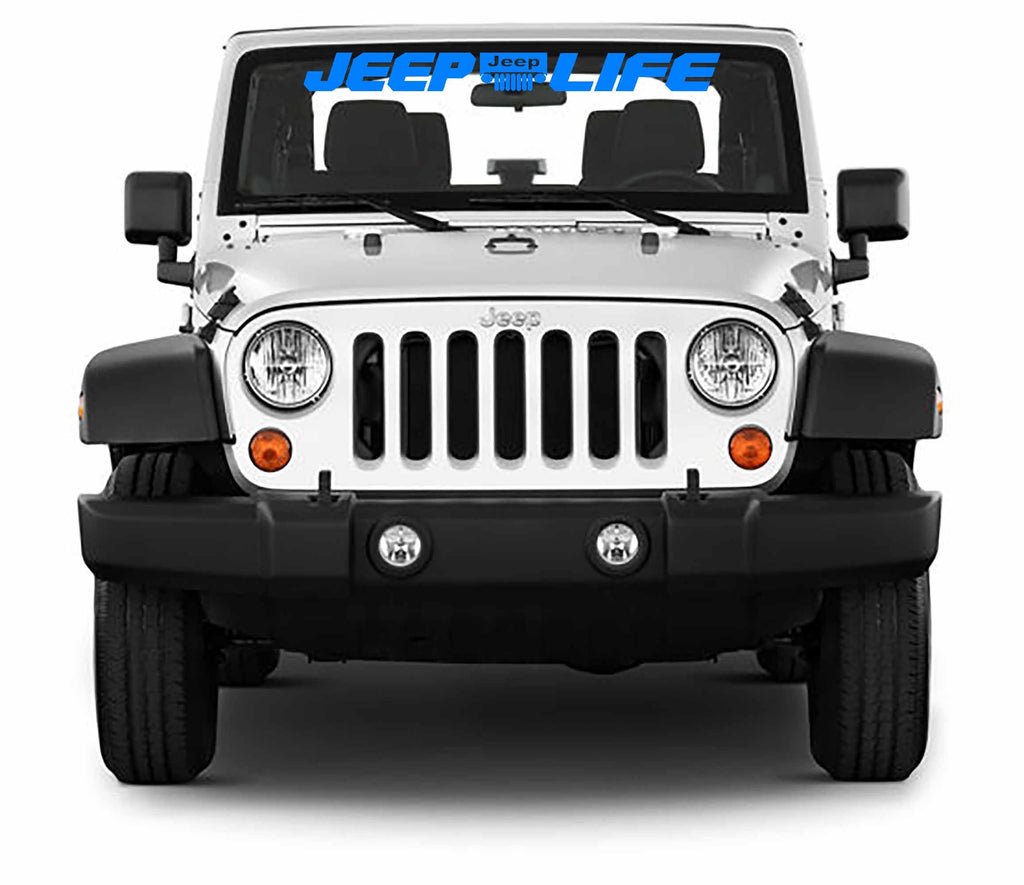 Jeep Life Windshield Banner Vinyl Decal