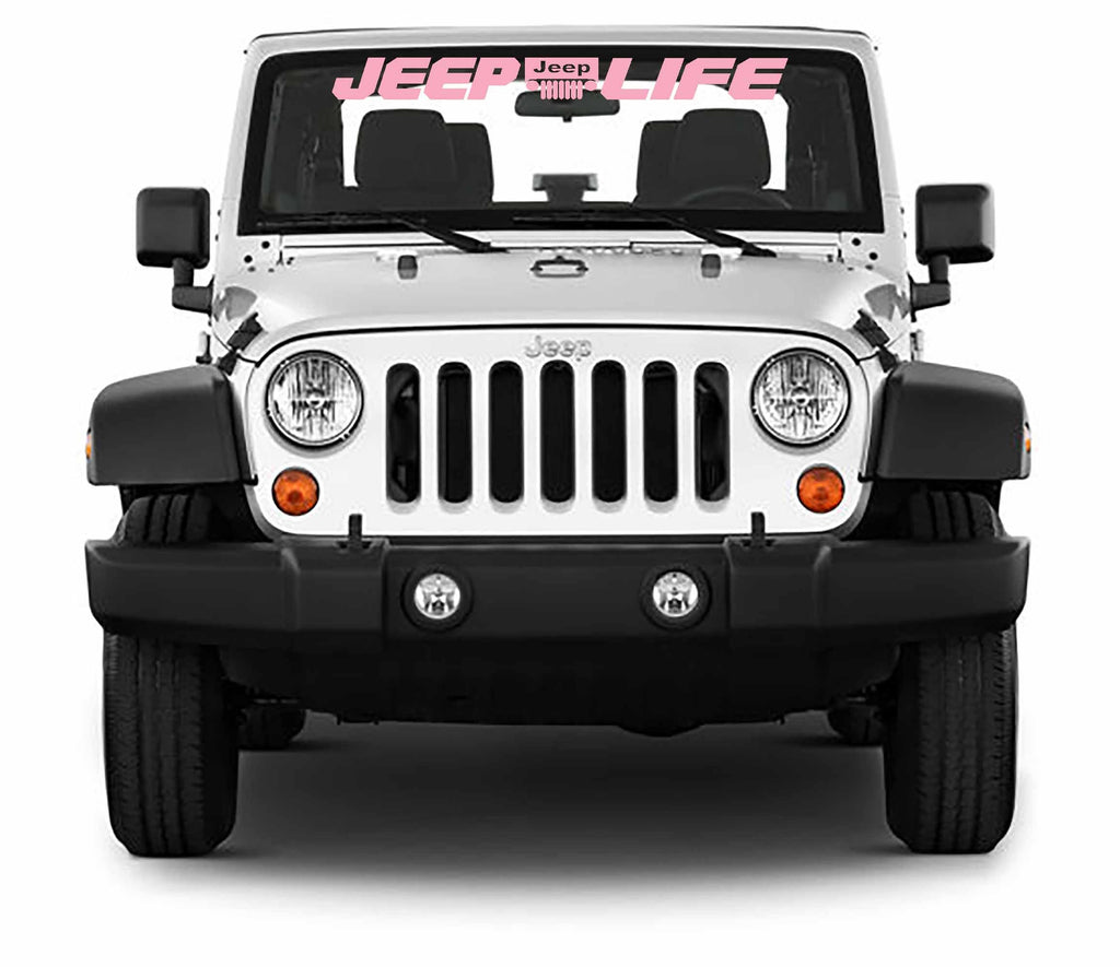 Jeep Life Windshield Banner Vinyl Decal