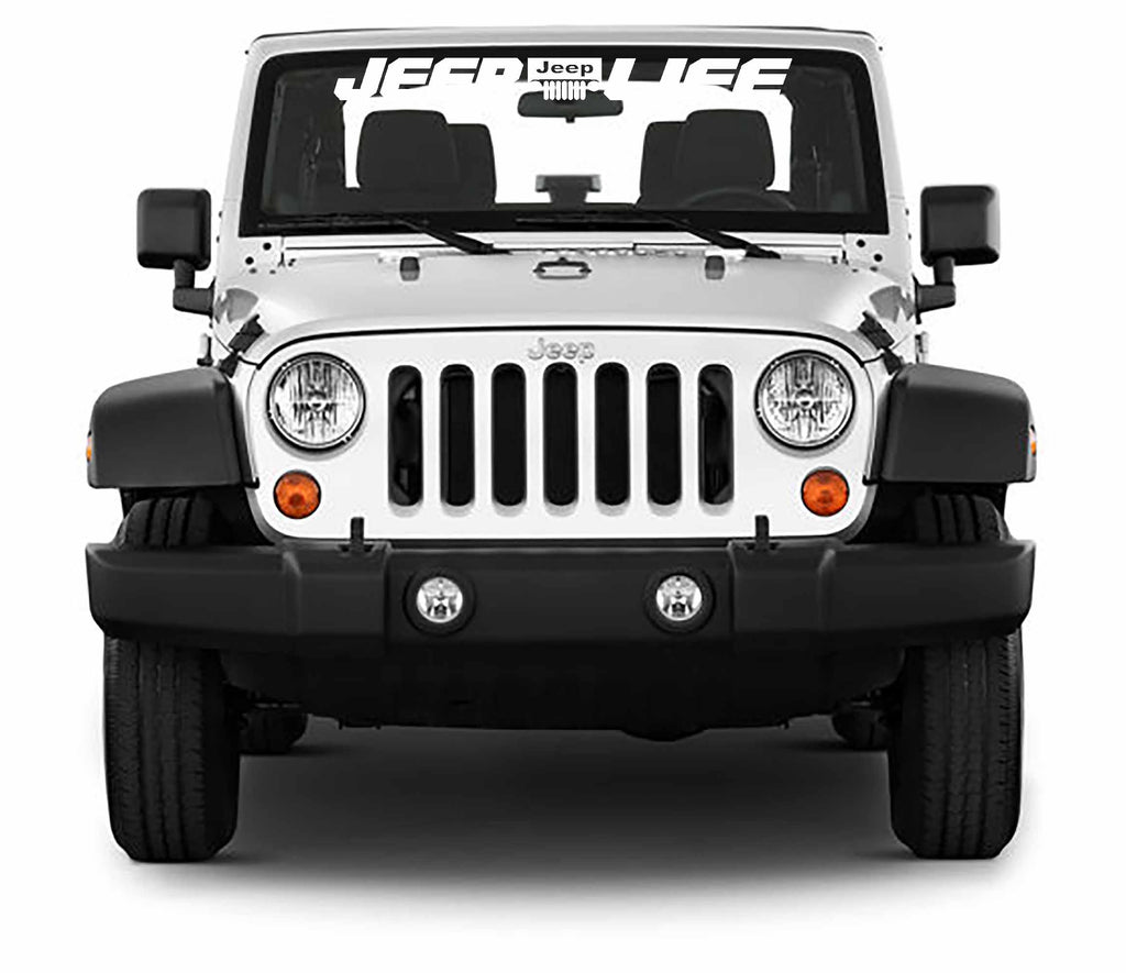 Jeep Life Windshield Banner Vinyl Decal