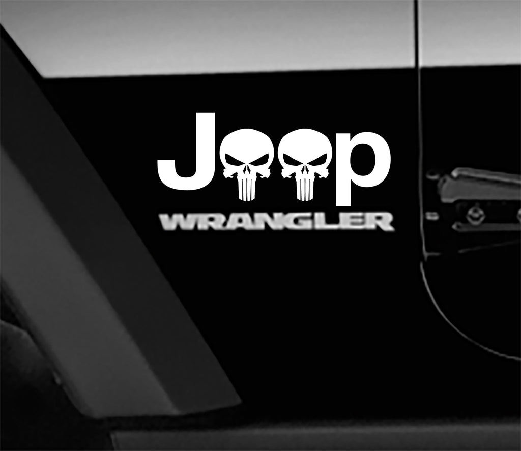 Jeep Wrangler Punisher Skulls Side Fender Vinyl Decals