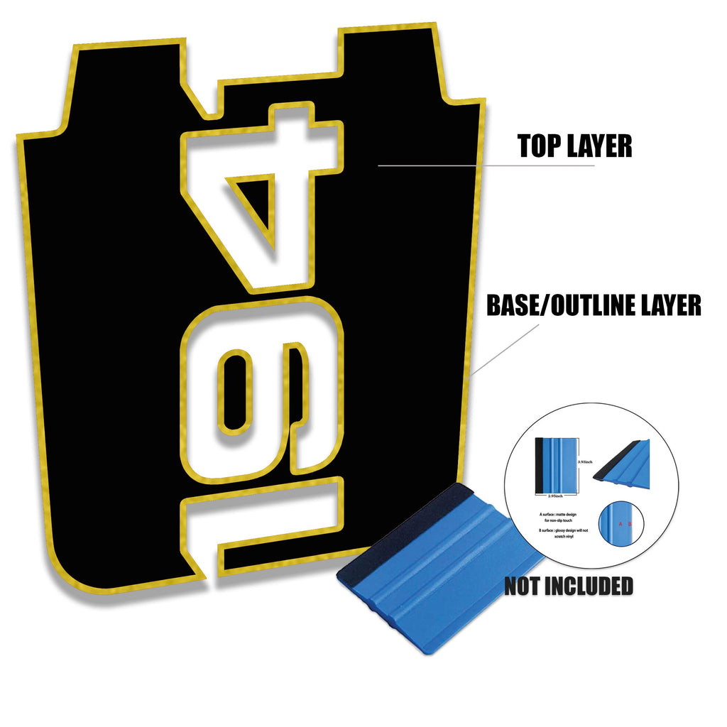 JK 1941 2-Layer Blackout Vinyl Hood Graphic Decal