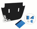 Hibiscus flower Jeep hood blackout decal in black vinyl with washer cutouts and squeegee tool