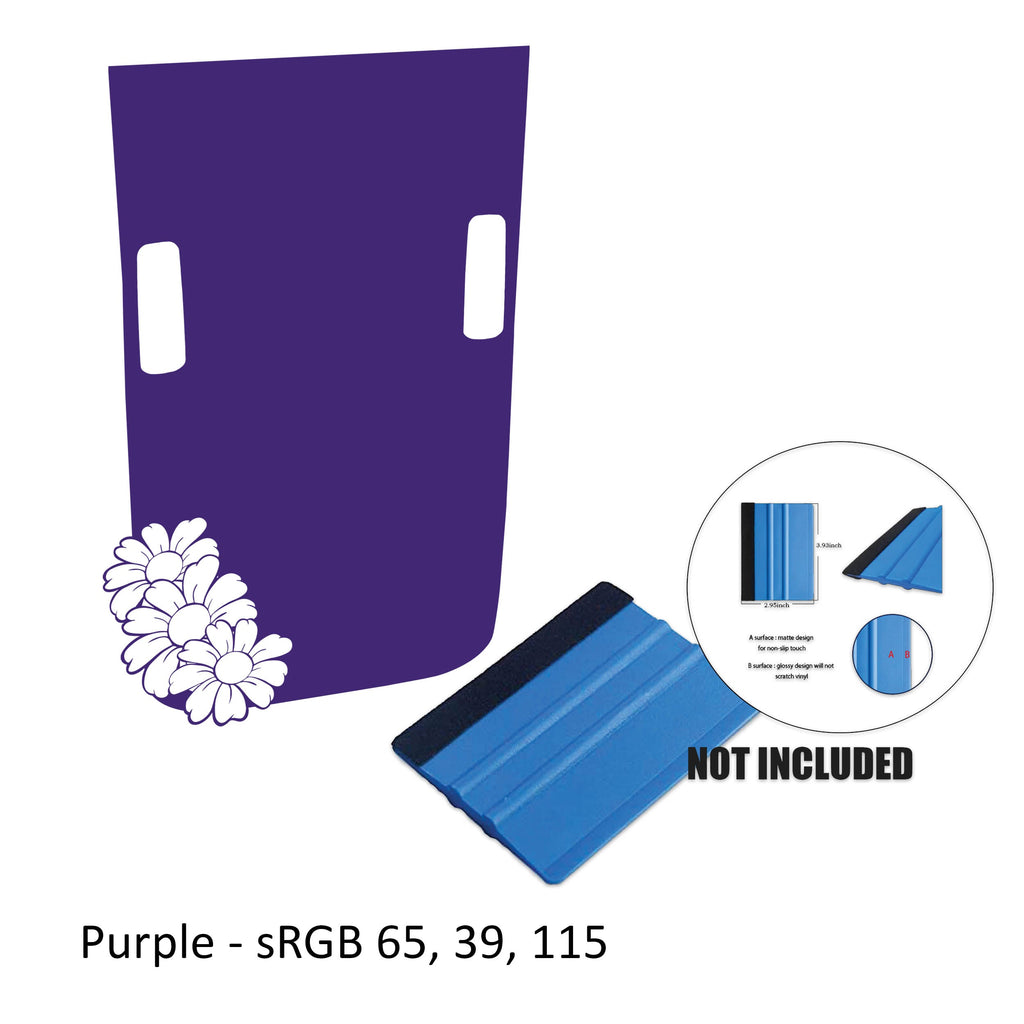 Purple daisy flower dome hood decal on silver Jeep Wrangler JL Rubicon 2018+ Gladiator JT hood