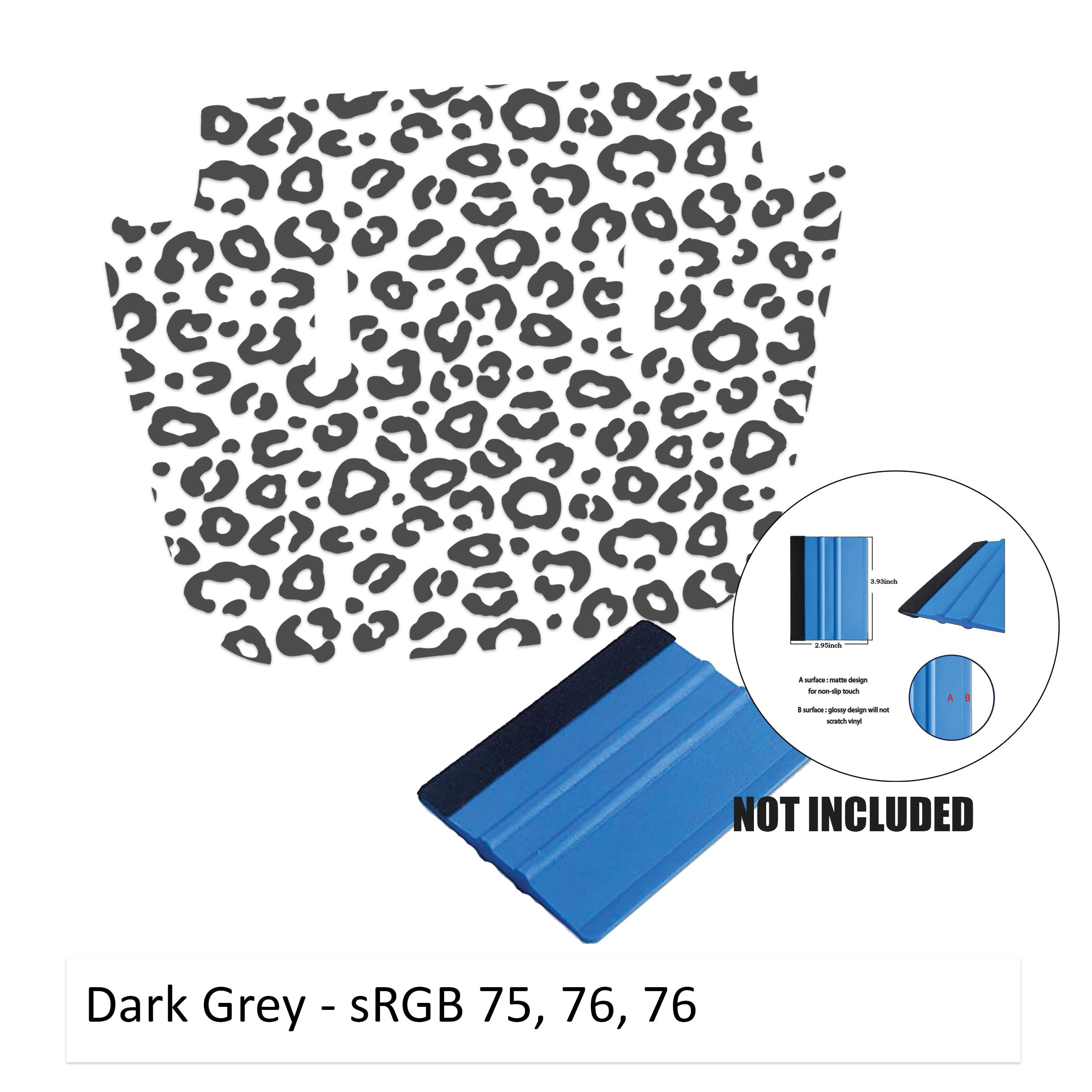 Dark Gray leopard print full hood graphic preview for 2018+ Jeep JL JT Sport Sahara Willys