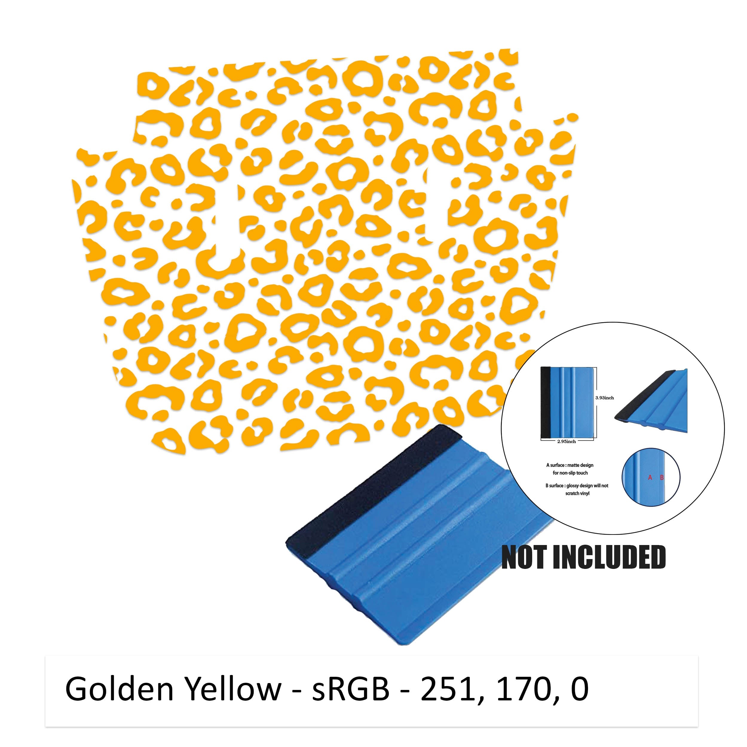 Gold Yellow leopard print full hood graphic preview for 2018+ Jeep JL JT Sport Sahara Willys