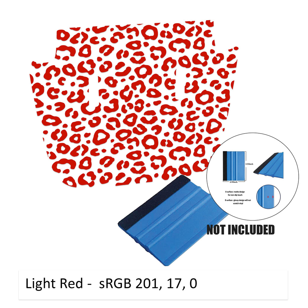 Light Red leopard print full hood graphic preview for 2018+ Jeep JL JT Sport Sahara Willys