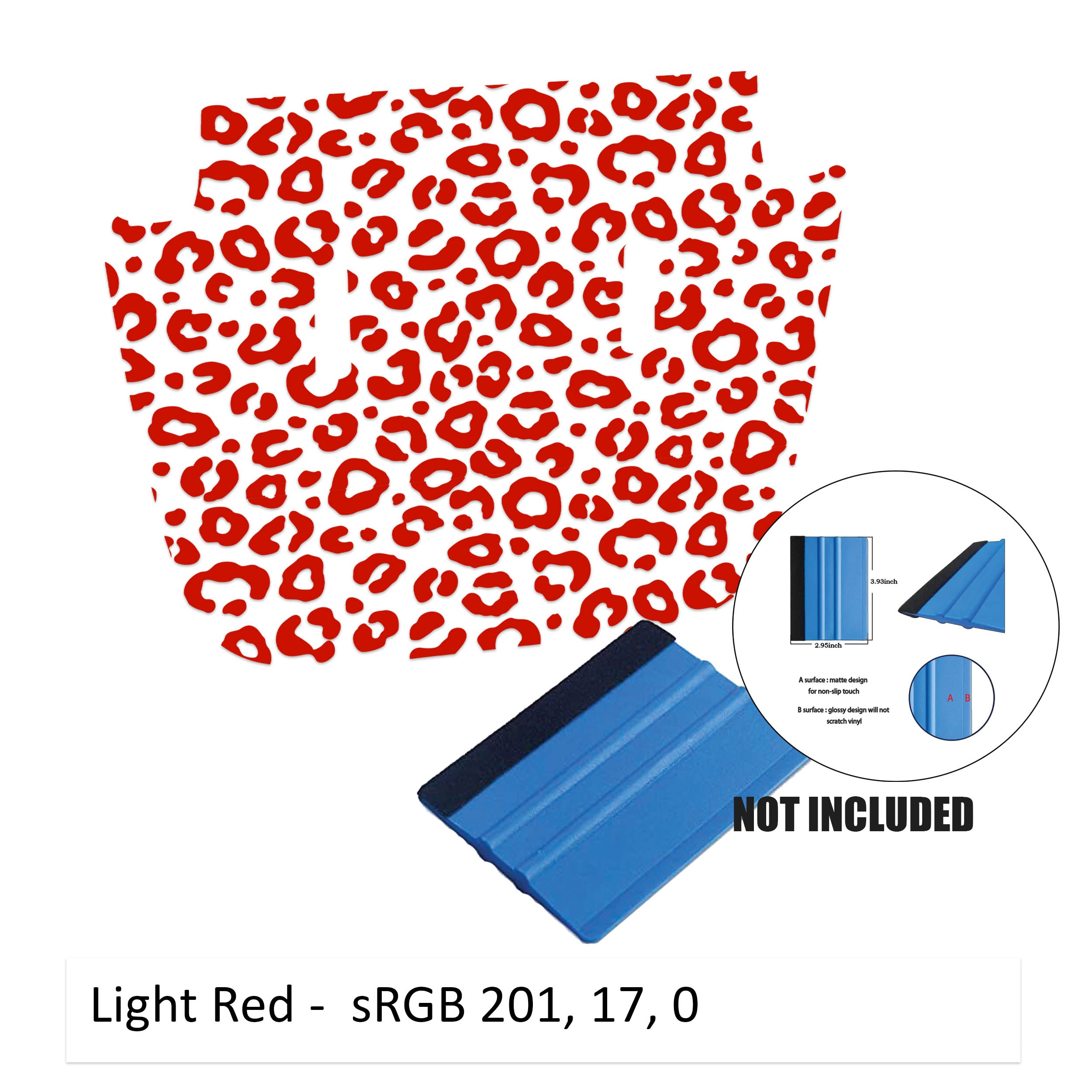 Light Red leopard print full hood graphic preview for 2018+ Jeep JL JT Sport Sahara Willys