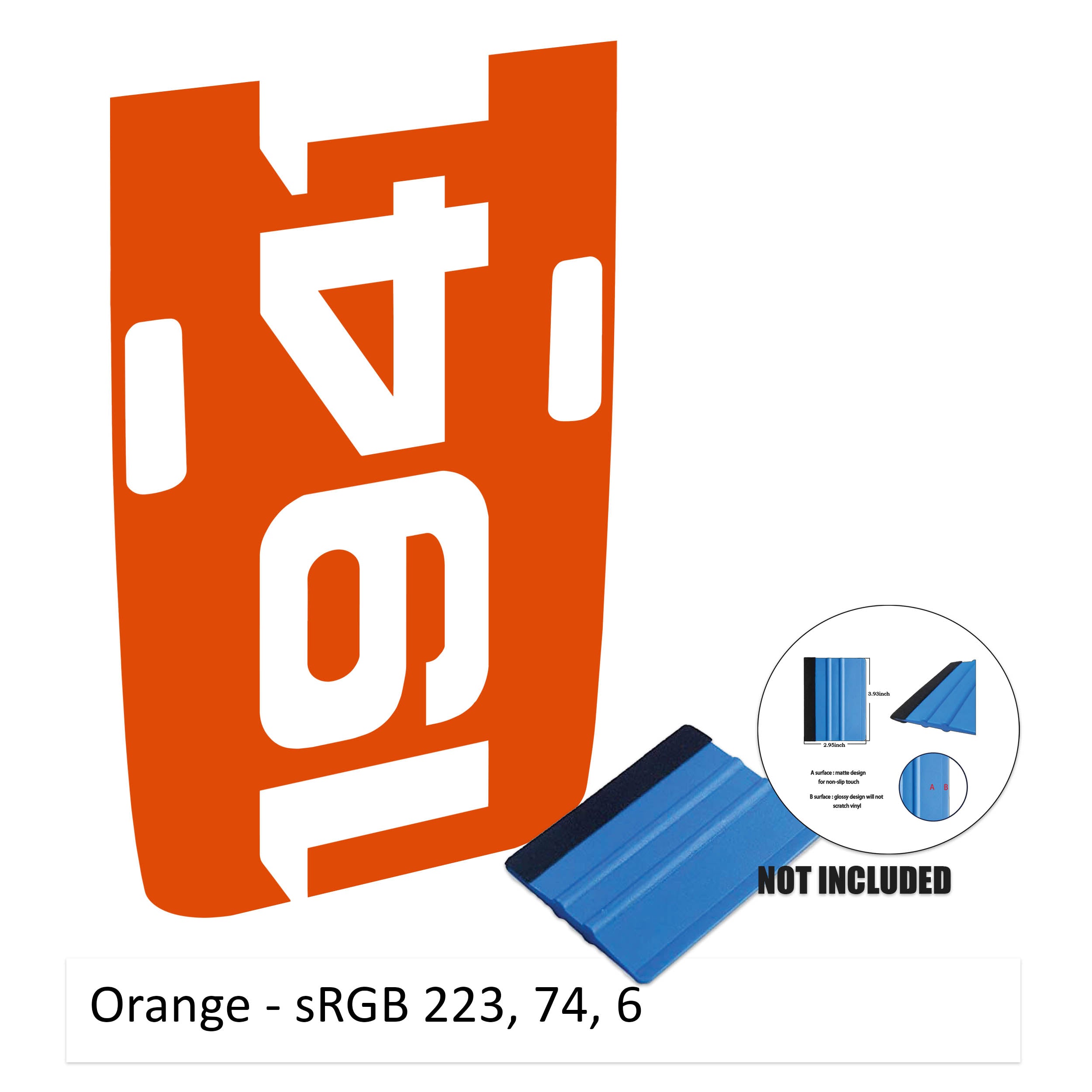 Orange 1941 power-dome blackout hood decal for 2018+ Jeep Wrangler and Gladiator Rubicon