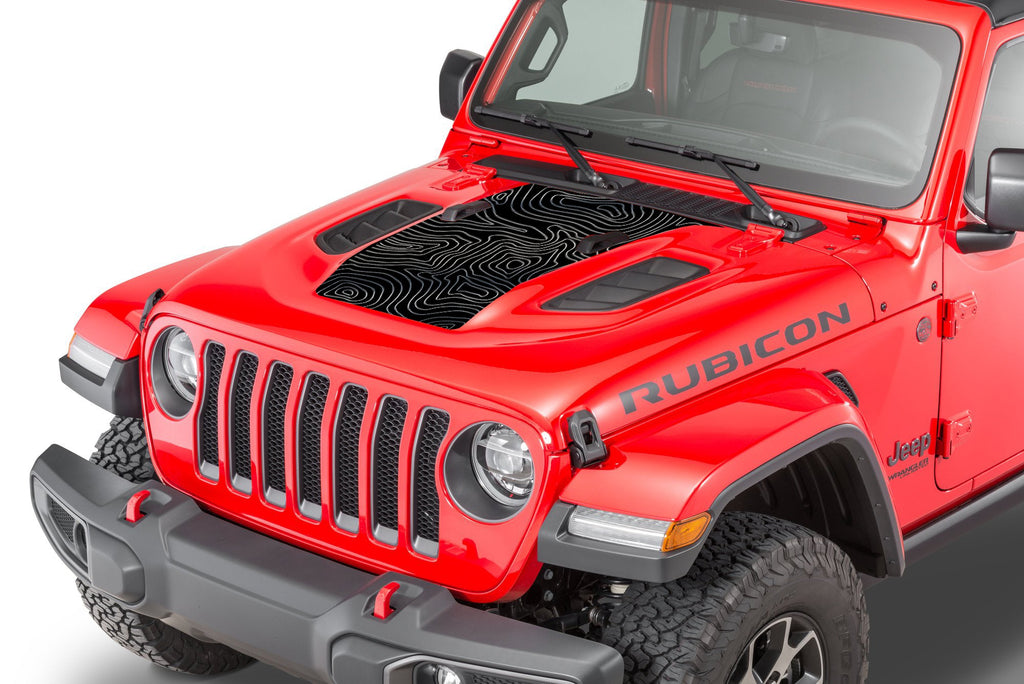 JL/JT Power-Dome Topographic Hood Blackout Layered Decal