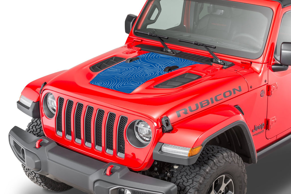 JL/JT Power-Dome Topographic Hood Blackout Layered Decal