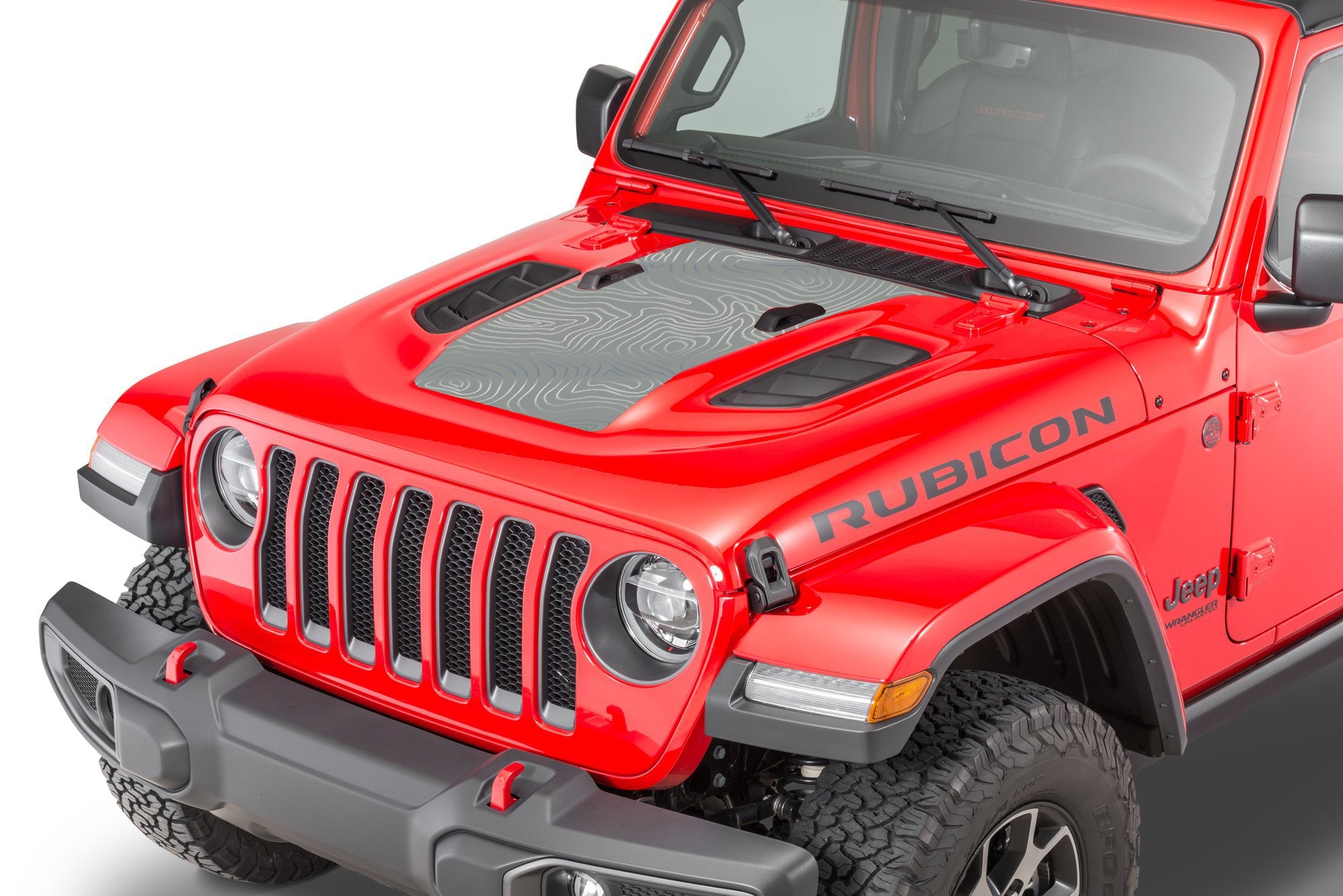 JL/JT Power-Dome Topographic Hood Blackout Layered Decal