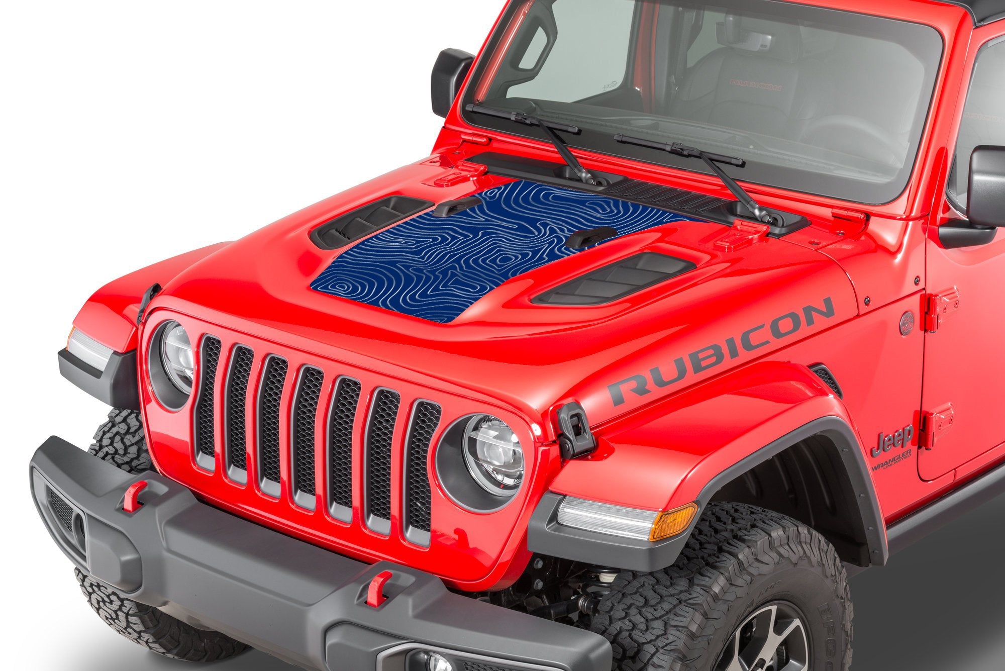 JL/JT Power-Dome Topographic Hood Blackout Layered Decal
