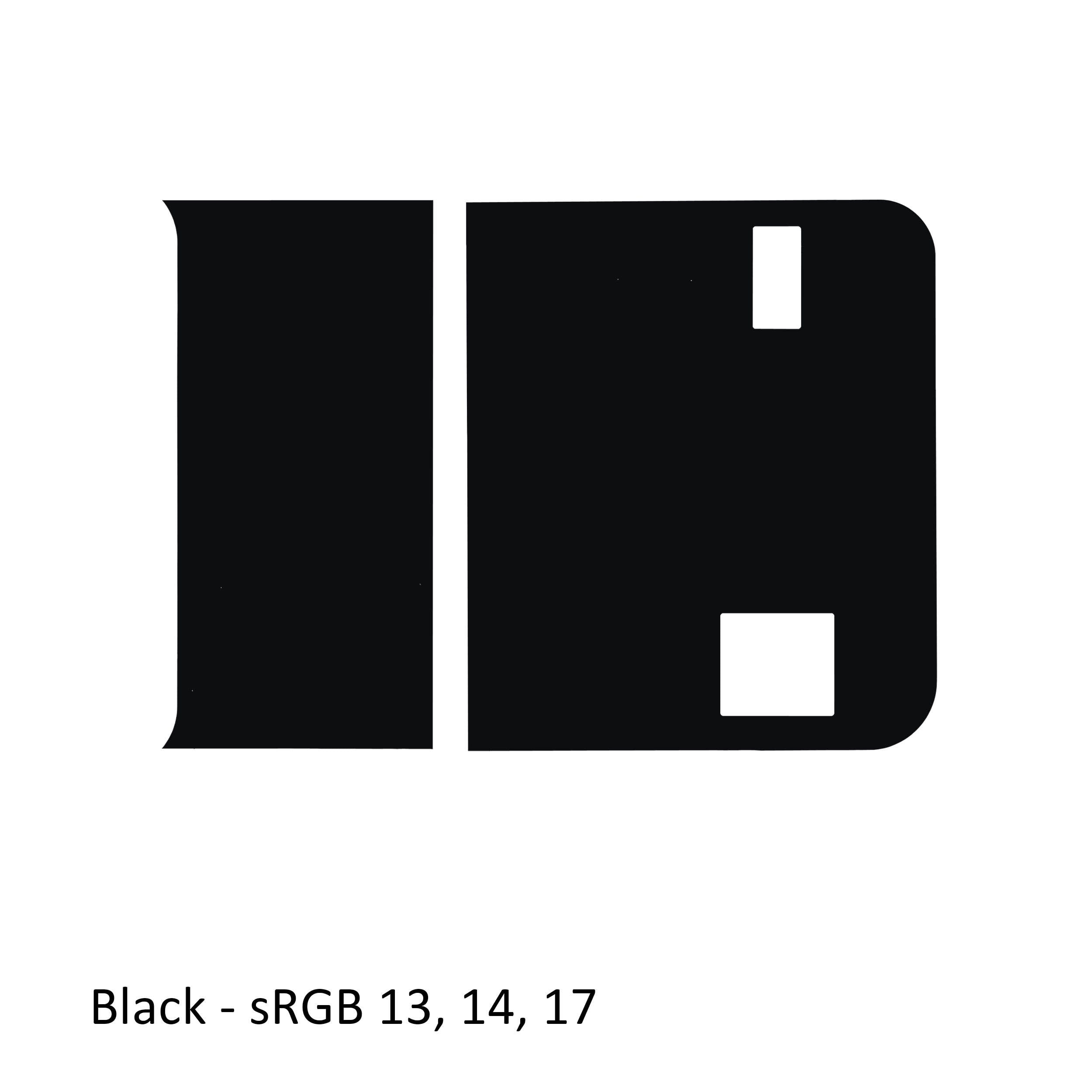 JL rear door tailgate blackout 1-layer vinyl decal cutout shape for 2018-2025 Jeep Wrangler JL