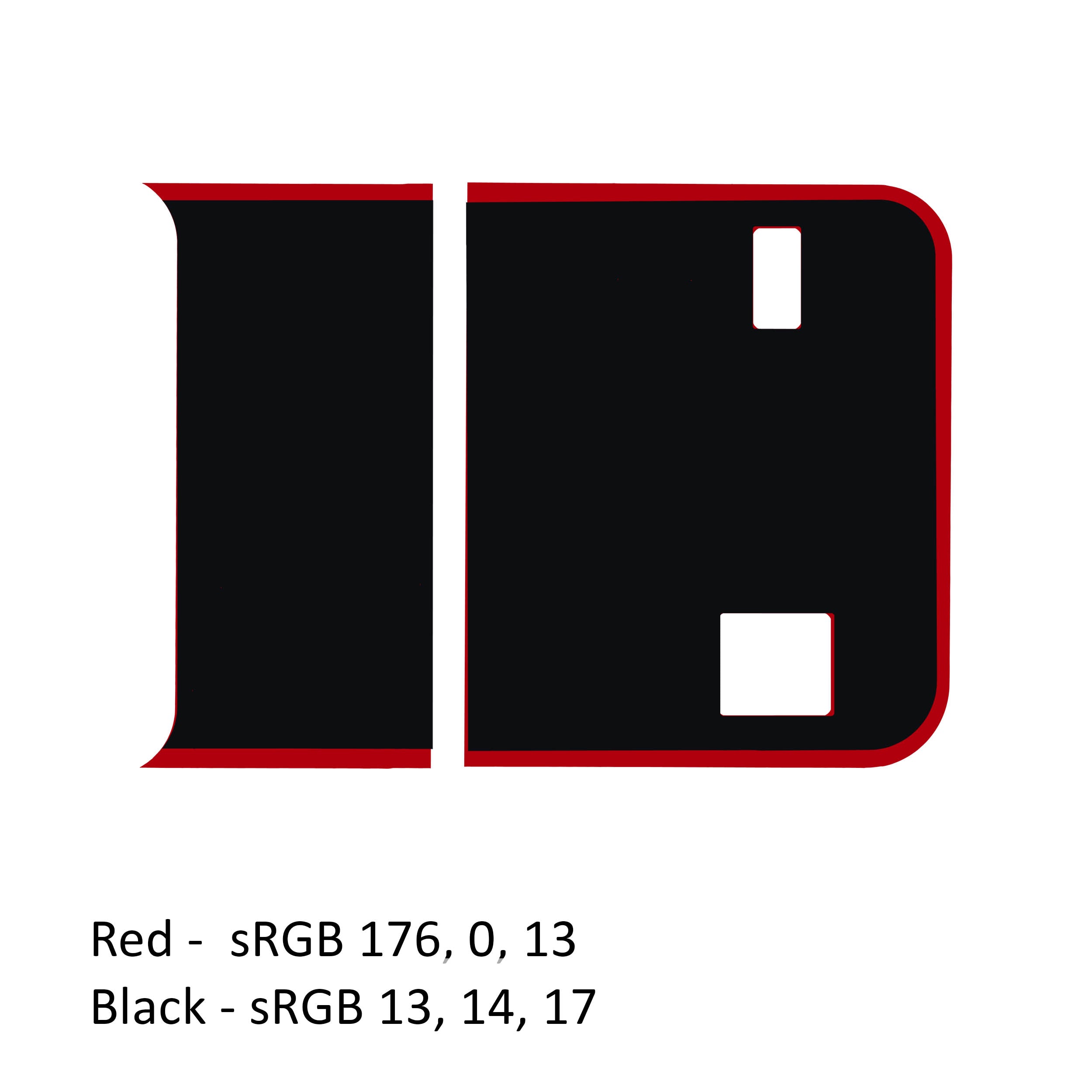 JL Rear Door Tailgate Bordered Blackout 2-Color Decal