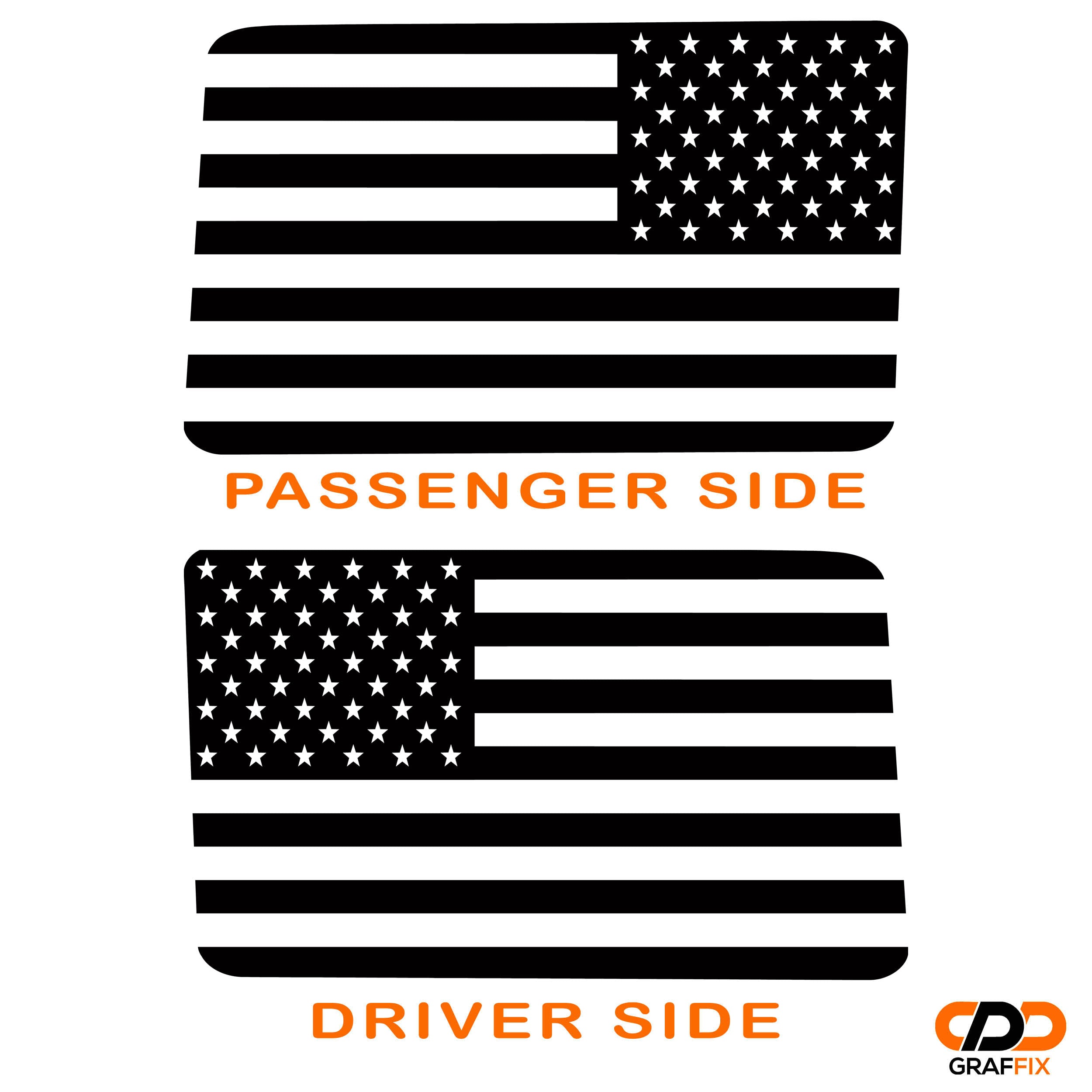 American flag JLU hardtop window decal close-up application for Jeep Wrangler JLU 2018 plus