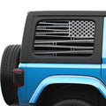 Black baseball-bat-and-ball flag passenger-side and driver-side hardtop decal set for Jeep Wrangler JLU