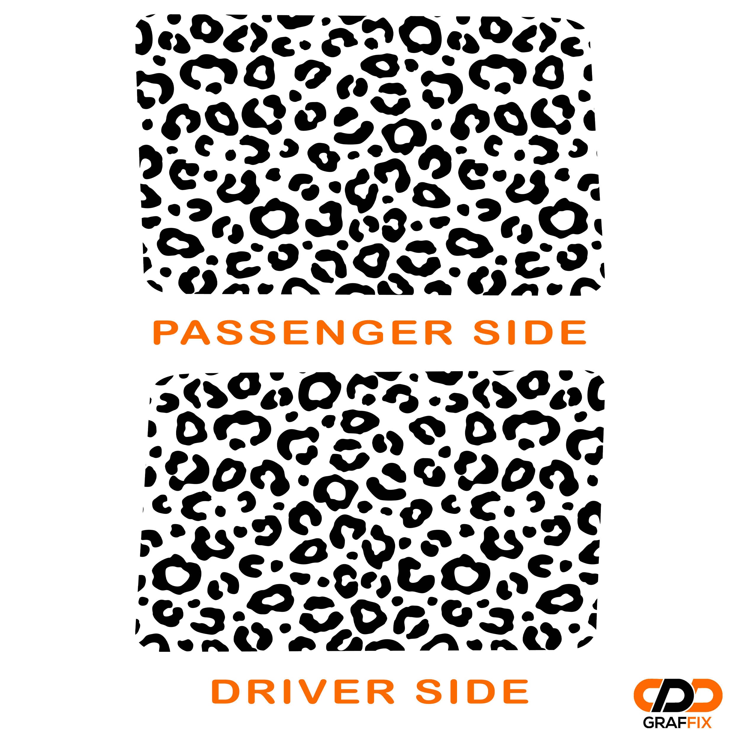 Leopard cheetah print JLU hardtop window decal application close-up for Jeep Wrangler JLU