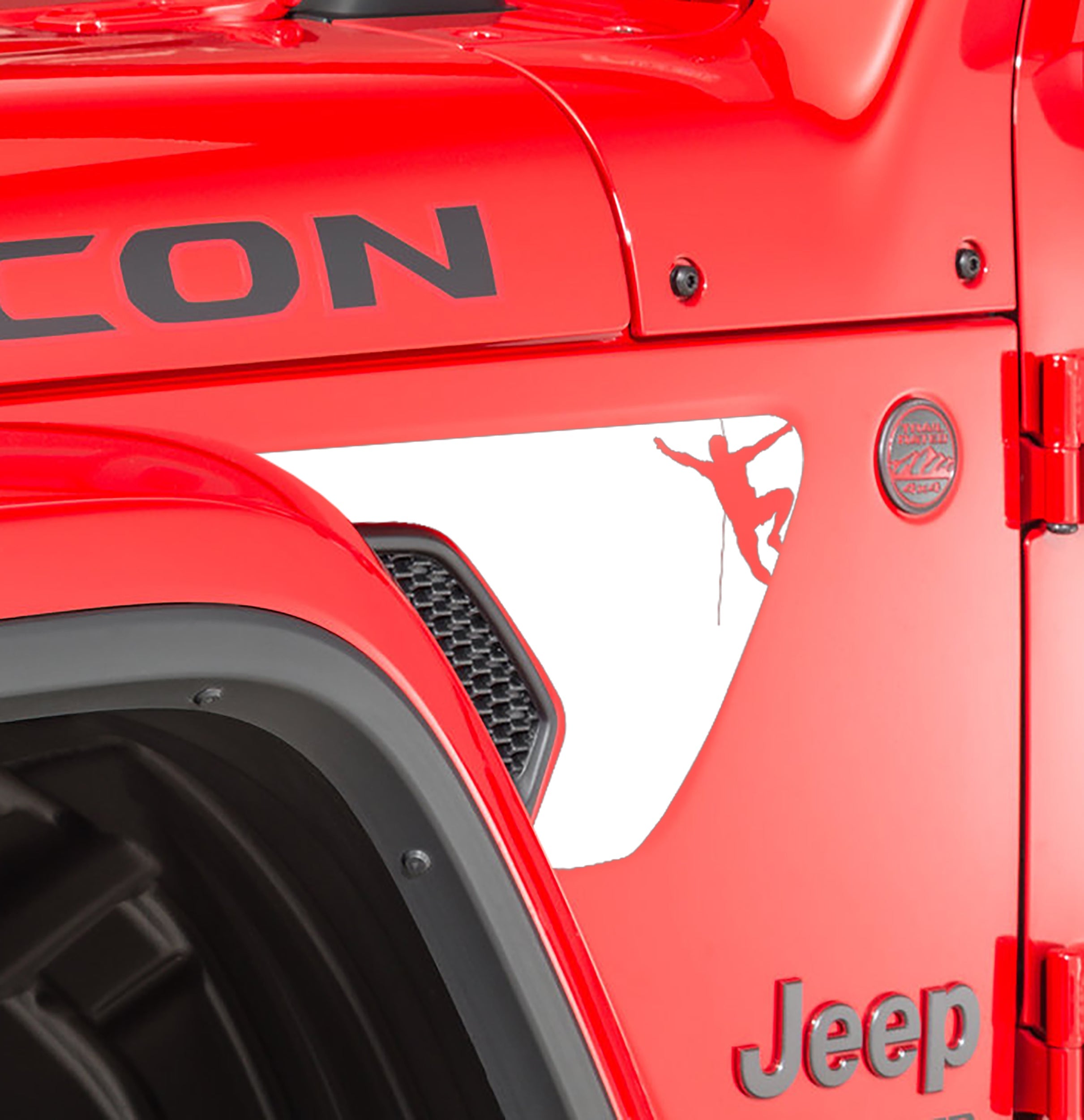 JL/JT Fender Vent Male Rock Climber v2 2pc Blackout Decal Pair