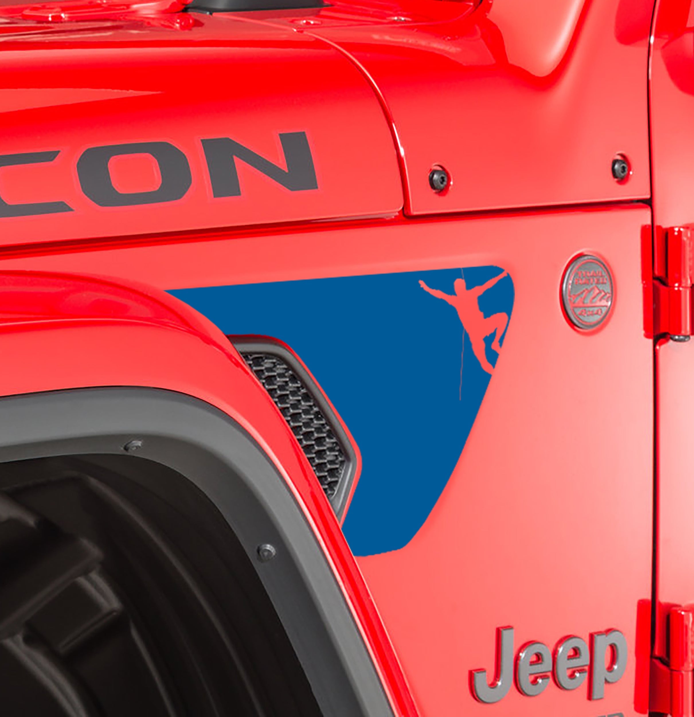 JL/JT Fender Vent Male Rock Climber v2 2pc Blackout Decal Pair