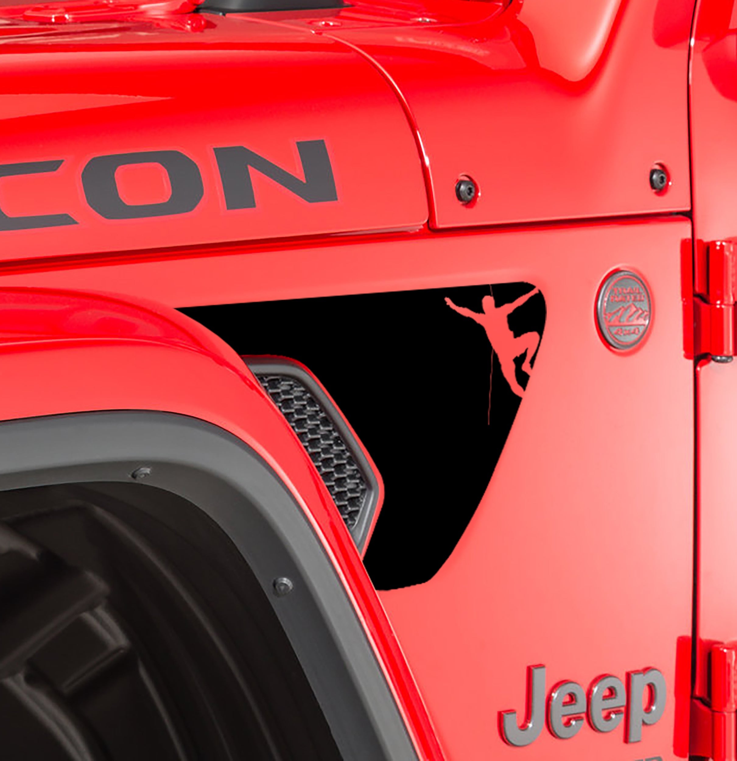 JL/JT Fender Vent Male Rock Climber v2 2pc Blackout Decal Pair